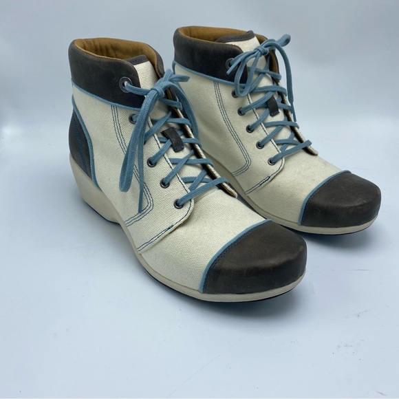 Rocky 4EurSole wedge Canvas Cream Rococo Forte Boot - Picture 1 of 13